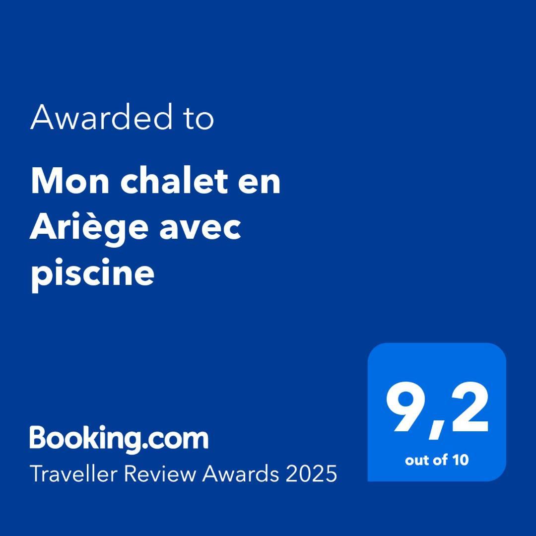 Mon Chalet En Ariege Avec Piscine Daumazan-sur-Arize Exteriör bild